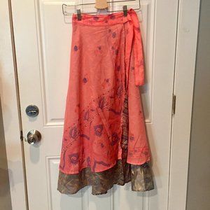 double layer wrap skirt